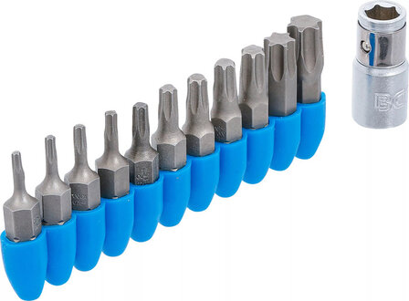 Bit-Satz | Antrieb Au&szlig;ensechskant 6,3 mm (1/4) | Abtrieb T-Profil (f&uuml;r Torx) | 11-tlg.