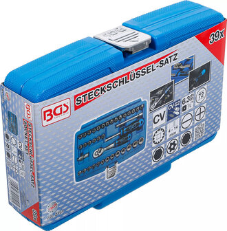 Steckschlussel-Satz Gear Lock Antrieb 6,3 mm (1/4) 38-tlg
