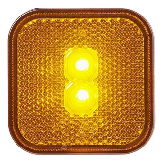 Seitenmarkierungsleuchte 12 24V orange 65 x 65 mm LED
