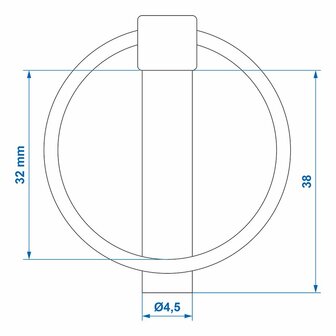Splintstift 4 5mm mit Ring