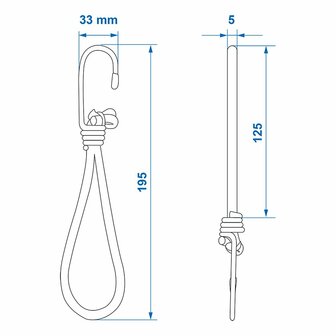 Zeltspanner elastisch wei&szlig; mit Haken