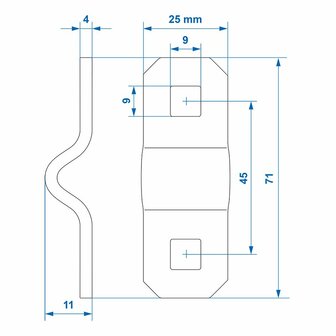 Befestigungswinkel fur D-Ring 6mm
