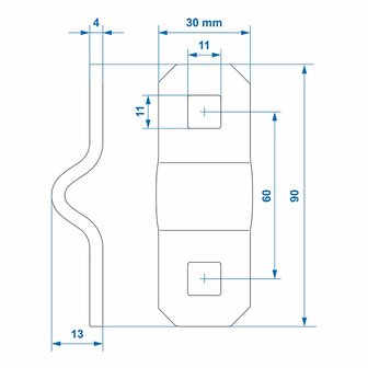 Befestigungswinkel fur D-Ring 10mm