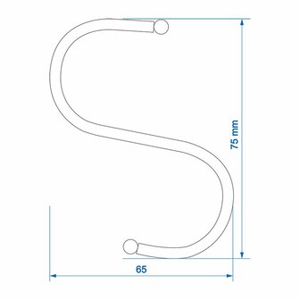 S-Haken Durchmesser 4mm 6 5x7 5cm