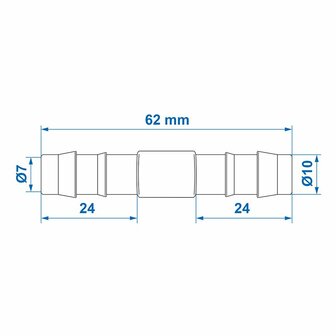 Schlauchverbinder gerade 10mm pro Stuck