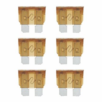 Standard 7 5A braune Flachsicherungen  6 Stuck