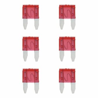 Mini 10A rote Flachsicherungen  6 Stuck