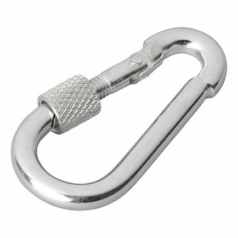 Metallkarabiner 5x50mm mit Schraubverschluss x10 Stuck