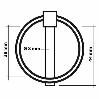 Splintstift 8mm mit Ring 2 Stuck
