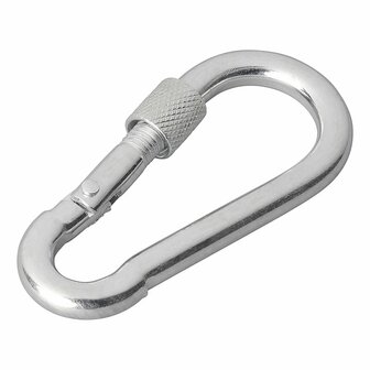 Metallkarabiner 8x80mm mit Schraubverschluss x10 Stuck