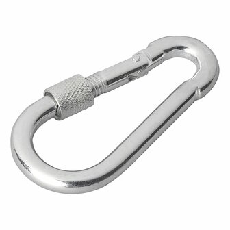 Metallkarabiner 8x80mm mit Schraubverschluss x10 Stuck