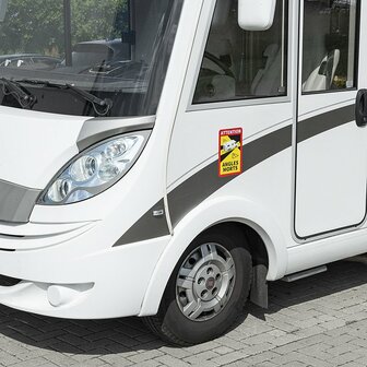 Aufkleber Achtung  Winkel  Morts!Camper