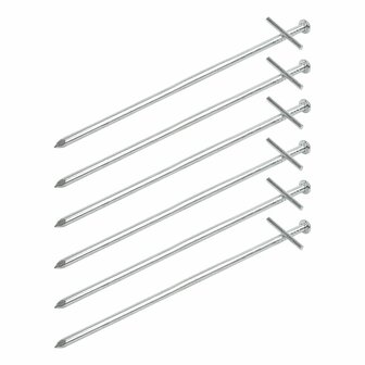 Felsnadel 23cm Metall mit angeschwei&szlig;tem Querstift 6 Stuck im Polybeutel