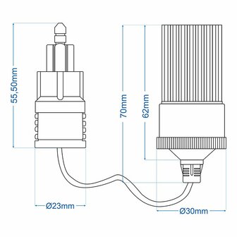 Verlangerungskabel vom DIN-Stecker auf die Zigarettenanzunderbuchse