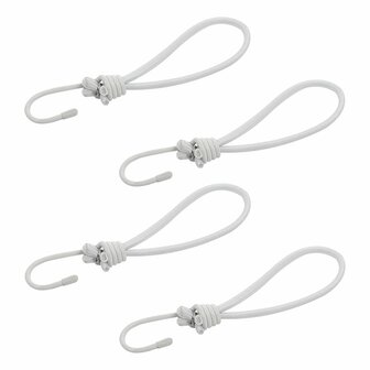 Zeltspanner elastisch wei&szlig; mit Haken 4 Stuck