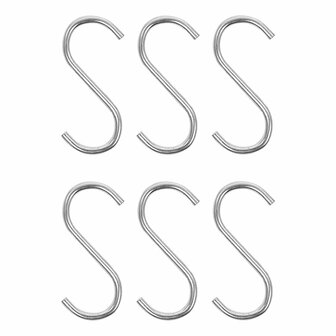 S-Haken  dia 4mm 6cm 6 Stuck