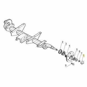 Bremstrommel-Radkappe  dia 40 2 mm