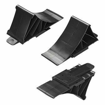 Unterlegkeil Kunststoff schwarz inkl. Flachhalter