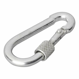 Metallkarabiner 5x50mm mit Schraubverschluss 2 Stuck