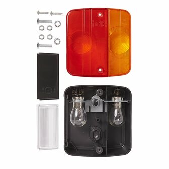 Rucklicht 4 Funktionen 98x104mm inkl. Leuchtmittel