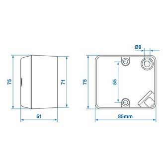 Nebelschlussleuchte 75x85mm