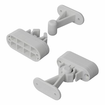 Turfanger mit flexibler Klemme grau 2-teilig