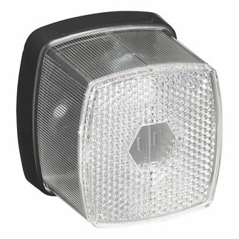 Begrenzungsleuchte wei&szlig; 66x62mm mit Reflektor