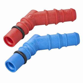 Schlauchverbinder mit O-Ring fur 10 12 mm Schlauche rot + blau