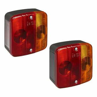 Rucklicht 4 Funktionen 98x104mm inkl. Leuchtmittel
