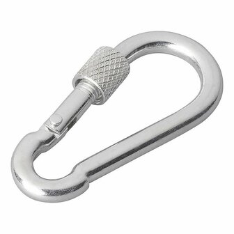 Metallkarabiner 6x60mm mit Schraubverschluss 2 Stuck
