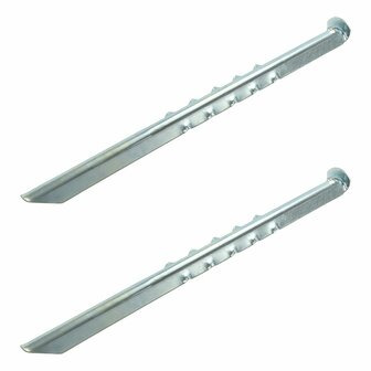 Zelthering 40cm Metall geriffelt 2 Stuck im Polybeutel