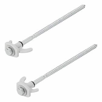 Zelthering 20cm Metall schraubbar mit Kunststoffhaken 6 Stuck im Polybeutel