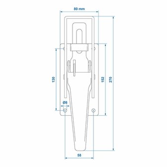 Spannschloss Tico 270x80mm