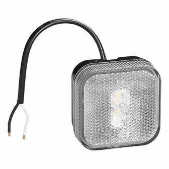 Begrenzungsleuchte 12 24V wei&szlig; 65 x 65 mm LED