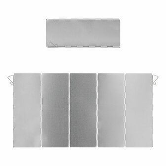 Kochwindschutz 5-teilig Aluminium faltbar 49 x 26 cm