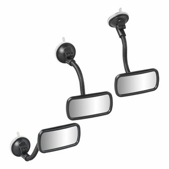 Panorama-Ruckspiegel mit Flexarm 12 cm und Saugnapf