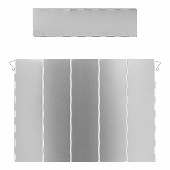 Kochwindschutz 5-teilig Aluminium faltbar 49 x 36 cm