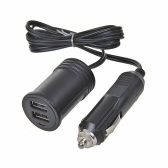 Verlangerungskabel 1M mit USB-Ladegerat 2-fach Typ A 12V 24V