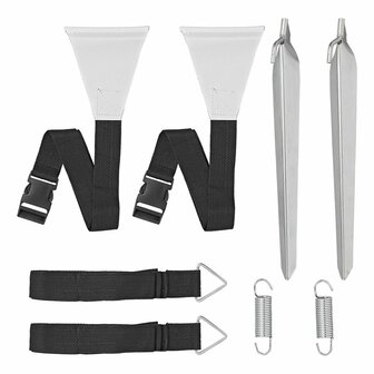Sturmgurt-Set 2x 3 2 m mit Spanngurtbefestigung fur Markisenschiene