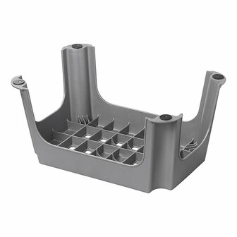 Tritthocker grau Kunststoff 42 5 x 27 5 x 23 cm