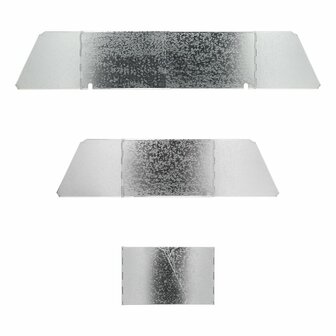 Kochwindschutz 3-teilig Stahl klappbar + ausziehbar 38 5 73 x 27 x 24 cm