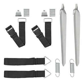 Sturmgurt-Set 2x 3 m mit Schnellverschluss 2x 50 cm