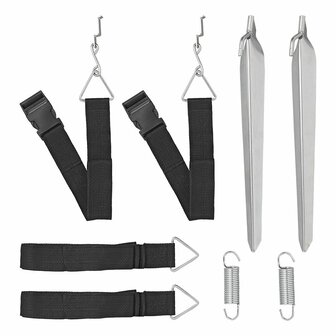 Sturmgurt-Set 2x 3 m mit Schnellverschluss 2x 70 cm