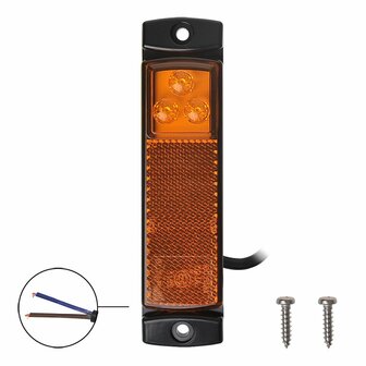 Seitenmarkierungsleuchte 12 24V orange 126x30mm LED