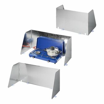Kochwindschutz 3-teilig Stahl klappbar + ausziehbar 37 70 x 32 x 28 cm