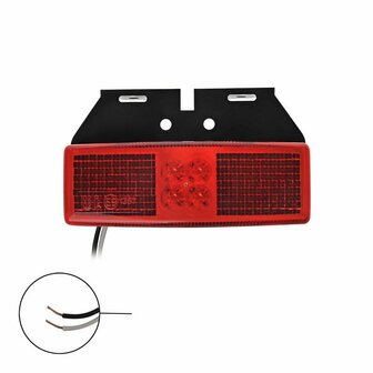Begrenzungsleuchte 12 24V rot 110x40mm LED mit Halter