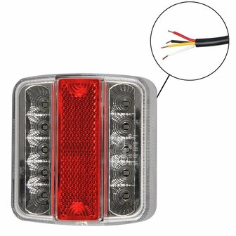 Rucklicht 4 Funktionen 98x105mm 14LED