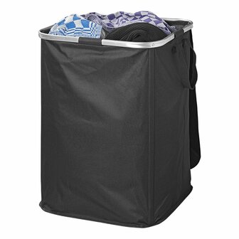 Waschekorb XL faltbar schwarz