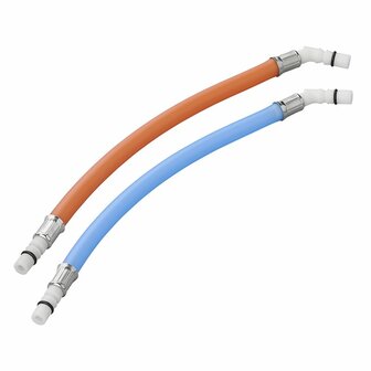 Flexible Schlauchverbindung 25 cm rot + blau 45 Tulle im Polybeutel
