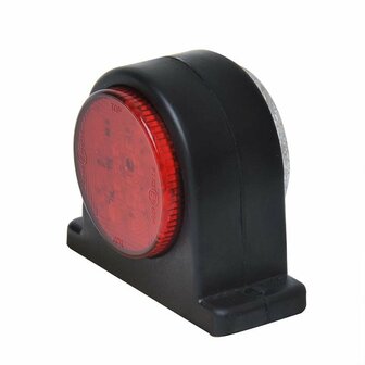 Breite Leuchte rot wei&szlig; 68x62mm 8LED